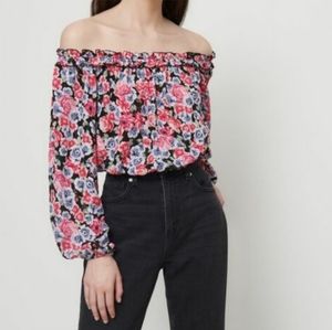 Dynamite Floral Off Shoulder Blouse, Size S